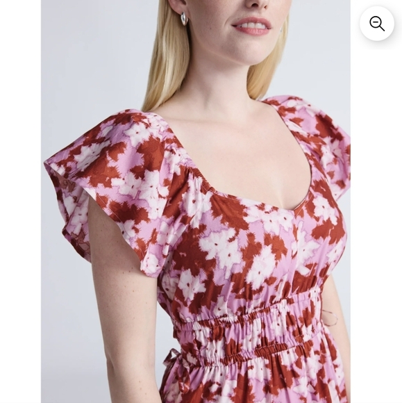 Floral Pink and Red Maxi Dress - Picture 2 of 9